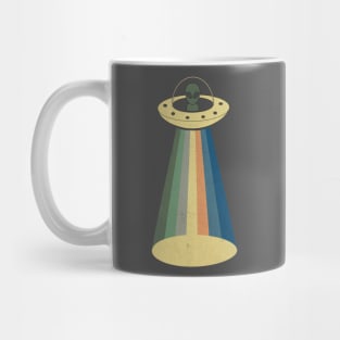 Vintage Alien UFO Abduction Retro Mug